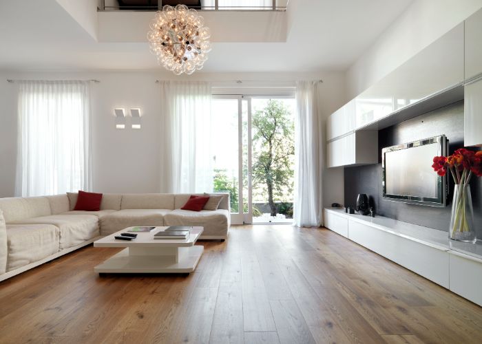 A home designed with modern architecture.