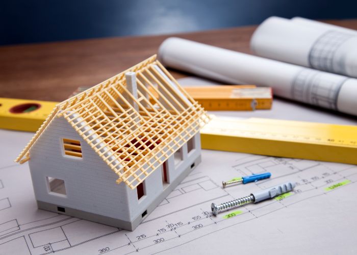 Architectural designs for a small home.